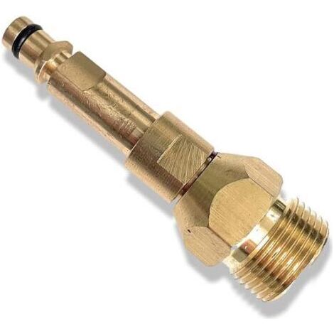 Adaptateur Quick-Click compatible avec les tuyaux haute pression M22 x 1,5 IG – Pour Karcher, couronnes, etc. – 8 cm de long (1/4)