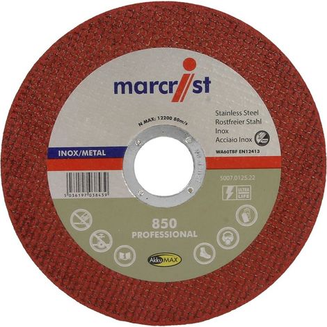 Disque à tronçonner 850 ultra fin pour métal et inox  diamètre 115 x 1,0 mm