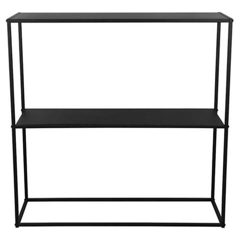 Konsolentisch ALEXIS - Beistelltisch rechteckig aus Metall Schwarz 80x80cm (1/5)