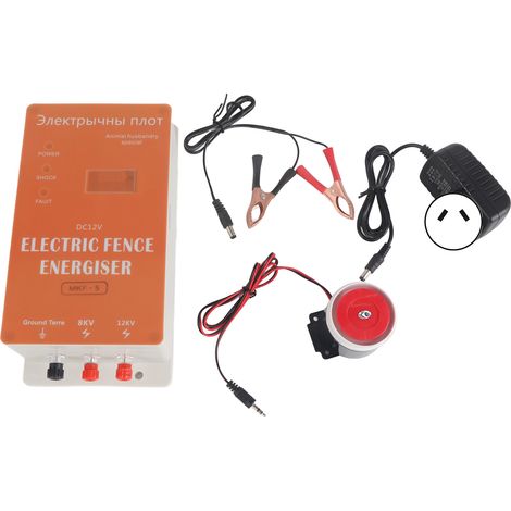 Pouls animal clôture électrique haute tension hôte contrôleur alarme 100-240V prise AU (1/5)
