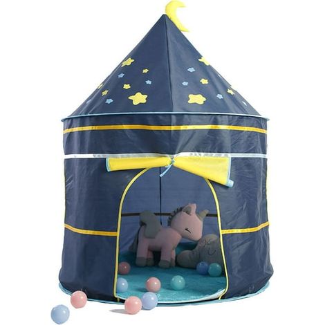 Tente de jeu portable pour enfants avec motif cartoon, château de jeu intérieur et extérieur, maisonnette pour bébé, cadeau d’anniversaire, abri de loisirs pliable. (1/5)