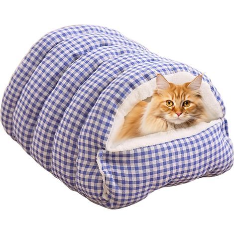 Lit pour chat - Coussin amovible confortable - Niche pour chat et lit pour animaux de compagnie pour l'intérieur - Pour jouer, se reposer et faire la sieste dans la cour, sur le balcon, dans le (1/5)