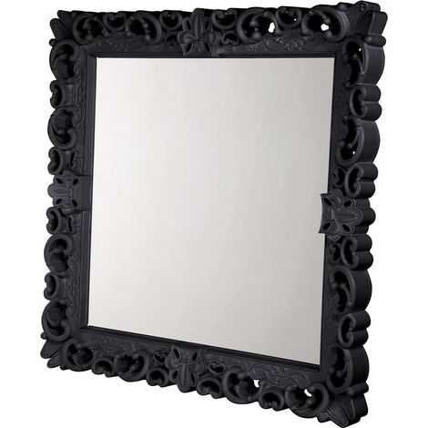 Mirror of Love Nero - Grande specchio di design originale Slide colorato moderno barocco camera ingresso sala da pranzo salotto (1/4)