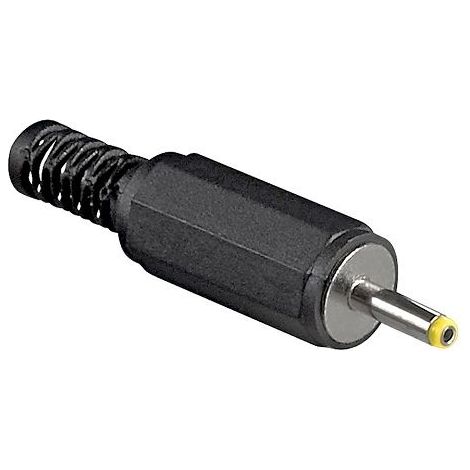 Conector alimentacion DC 0.75 mm x 2.4 mm  Negro