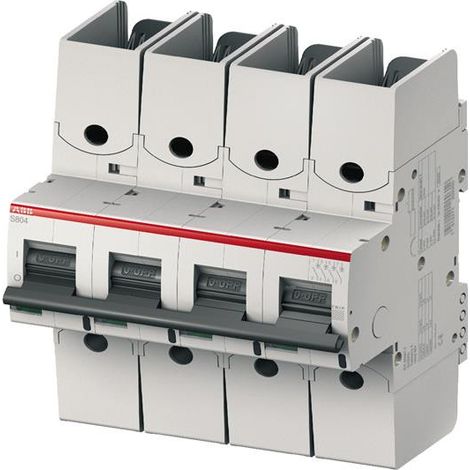 Disjoncteur S804S 4P 125A Courbe D Raccordement à vis - 50KA (6Modules) 2CCS864001R0841 ABB 742472 (1/2)