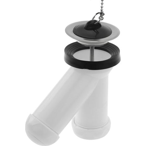 PrimeMatik - Sifón "Y" compacto con válvula para lavabo-bidet ∅ 40 x 32 mm