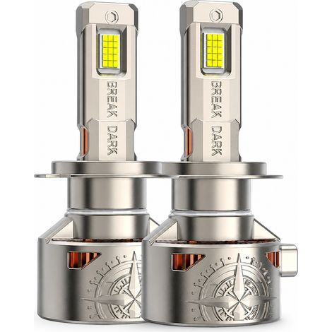 Bombilla LED para faro de coche H7, 240 W, 24 chips, doble tubo de cobre, color plateado, REDSEA (1/5)