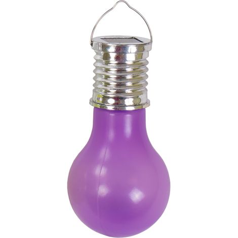 LED Kunststoff Glühbirne Garten-Dekoleuchte Solarlampe Partyleuchte Hängelampe - lila (1/2)