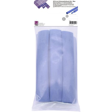 TRU COMPONENTS T1902CA038 Schrumpfschlauchsortiment Blau 12 mm 4 mm Schrumpfrate:3:1 15 St.