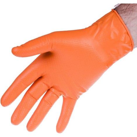 Guanti in Nitrile Arancioni ROOKS Taglia L – Confezione 50 Pezzi (OK-09.0005)