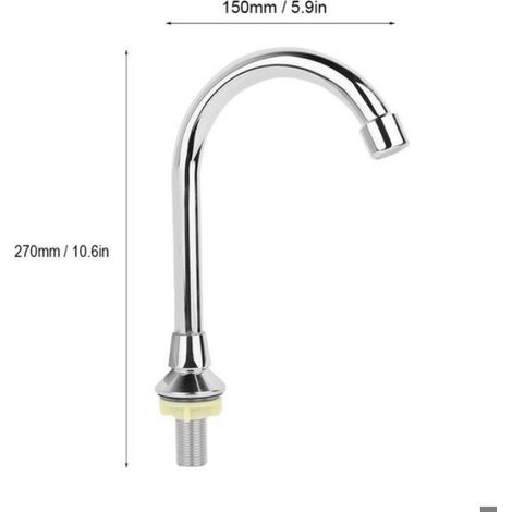 Robinet De Pedale - Cuivre - G1/2 Pouces - Pour Lavabo Bassin Laboratoire Salle De Bain - Froid Et Chaud - 1 Piece (1/5)