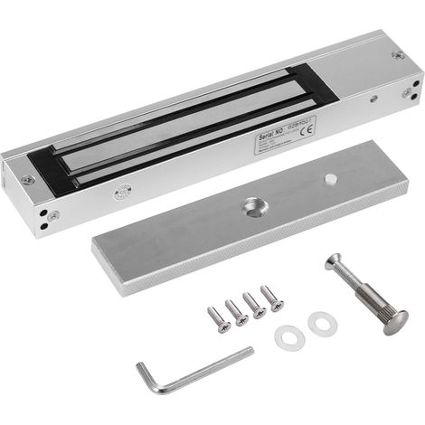Serrure électromagnétique pour porte simple 280 kg Force de maintien 12 V NC pour système de contrôle d'accès Serrure magnétique à porte unique