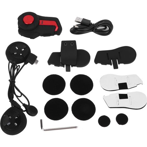 Casque Moto Bluetooth 1000m pour 3 Motards, Intercom Moto sans Fil Kit Oreillette (1/5)