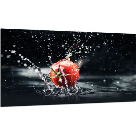 PLAQUE DE PROTECTION EN VERRE POUR CUISINIÈRE 90x52 TOMATE (1/5)
