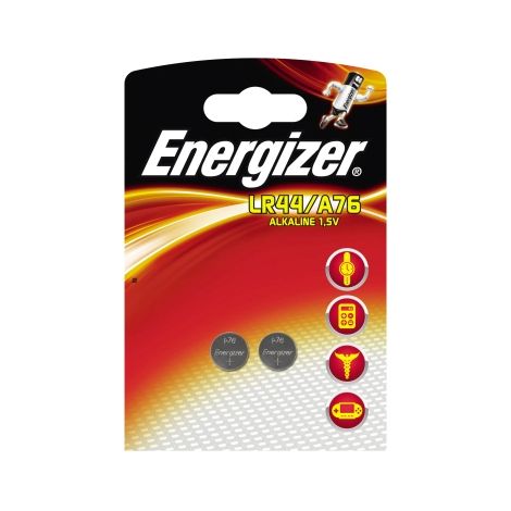Energizer Lr44/A76 Batterie a Bottone - Set 2 Pezzi