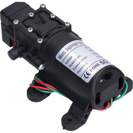 12V60W 3308 pompe à membrane intelligente auto-amorçante pour arrosage, brumisation, circulation, refroidissement, irrigation de jardin, modèle 12V60W à deux tubes droits sortie droite (version intell (1/5)