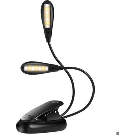 Tigrezy, lampe de lecture rechargeable à 14 LED, lampe de lecture à clipser, lampe de pupitre, 3 luminosités (1/4)