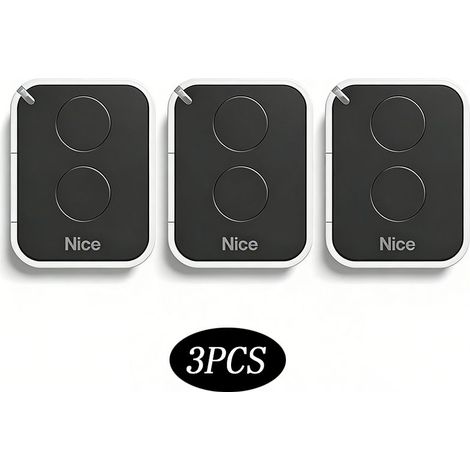 Pack de 3 télécommandes NICE Era-One ON2E – 2 canaux – Fréquence 433.92 MHz – Portée jusqu’à 200 mètres – Compatible motorisations NICE (1/4)