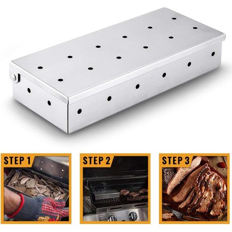 Ce fumoir est compatible avec les barbecues à gaz et à charbon. Accessoire de qualité pour le barbecue, il confère un arôme fumé à la viande et au poisson et est donc idéal pour la cuisson en plein ai