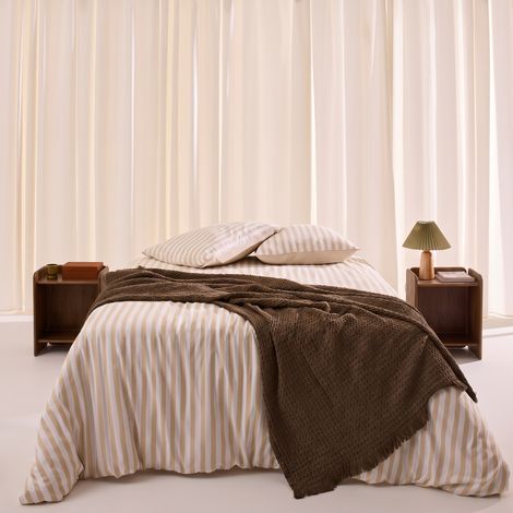 sweeek - Lot de 2 tables de chevet exotique bois d'acacia 2 niveaux noyer - Tara (1/5)