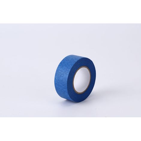 Cinta adhesiva de enmascarar, cinta multiusos, apta para dibujar, etiquetar, etc., 25 mm de ancho x 50 m de largo, azul oscuro. (1/5)