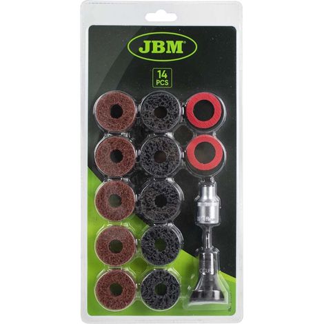SET DI STRUMENTI PER LA PULIZIA DEI MOZZI PERNI PRIGIONIERI 14 PEZZI JBM (1/4)