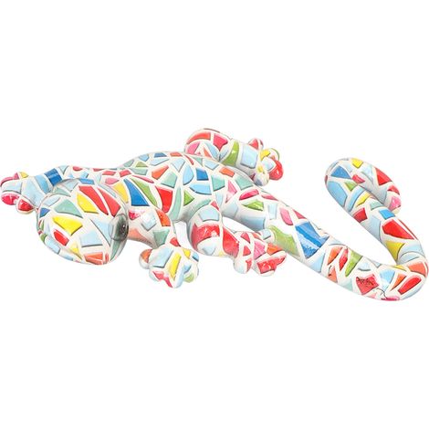 Ornement suspendu en résine Gecko, sculpture 3D aux couleurs vives, décoration intérieure et extérieure pour jardin, cour ou clôture LM9002-1 (1/5)