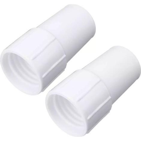 2PCS Raccords De Piscine Tuyau D'aspirateur D'aspiration Adaptateur De Vide Remous Faire Tourner Détergent Blanche (1/5)