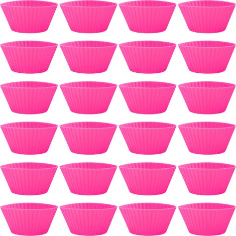 Moule À Muffins En Silicone - 24 Pièces - Résistant Au Froid Et À La Chaleur - Antiadhésif - Pour Cupcakes Et Muffins (1/5)