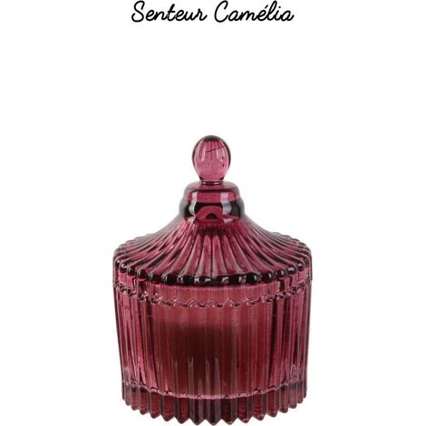 Candela in vetro bohémien rosso (1/4)