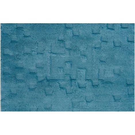 Alfombra de baño TAMA de algodón 60x90 cm azul claro Spirella
