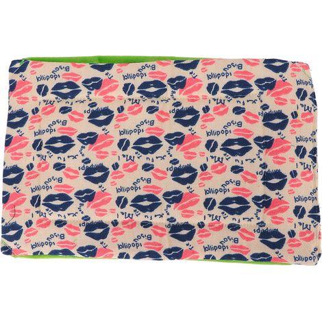 Sac de couchage doux et chaud pour reptiles, lit pour dragon barbu avec oreiller pour dragon barbu et gecko léopard (couette verte à motifs de lèvres) (1/5)