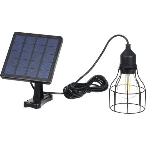 Suspendue Lampe Solaire E27 Extérieure Lumière Sensible IP65 Étanche Pour Jardin Patio Balcon Paysage (1/4)