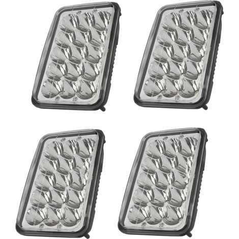 Passend für vier 4x6-Zoll weiße LED-Scheinwerfer mit Kabelbaum für Freightliner- und Peterbilt-Lkw.