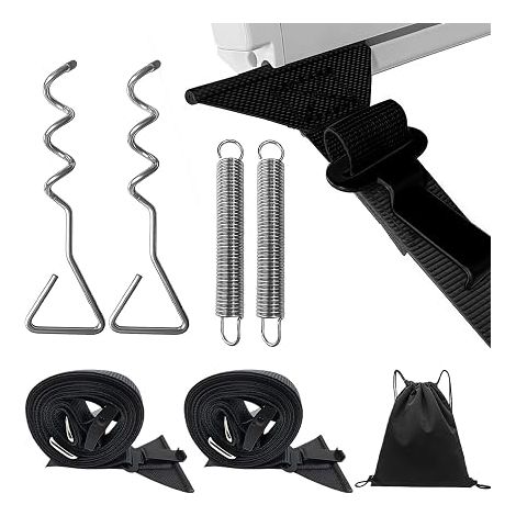 Sangle Anti Tempete Auvent, Kit Fixation Caravane avec Ancrages (1/5)