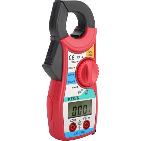 KT87N 600V AC/DC Digitales Stromzangenmessgerät, Messbereich 20-400A, Digitalmultimeter mit LCD-Anzeige (1/5)