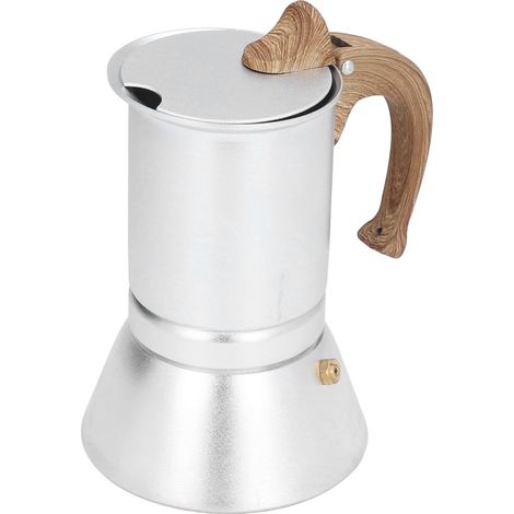 Cafetière Italienne Moka Professionnelle en Métal 150ml, Idéale pour Maison et Voyage, Design Argenté (1/5)