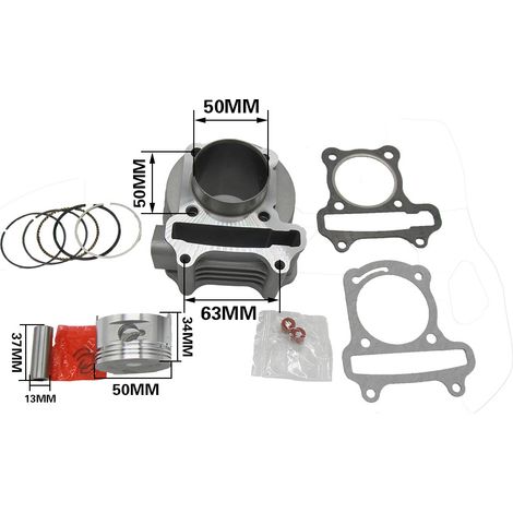 GY6 off-road engine motorcycle cylinder assembly ATV beach motorcycle parts 50mm cylinder bore 80mm cylinder block (1/5)