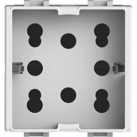 Prise électrique universelle à deux broches et schuko 10/16A 2 modules Side 4Box pour Bticino Matix 4B.AM.H21 (1/4)