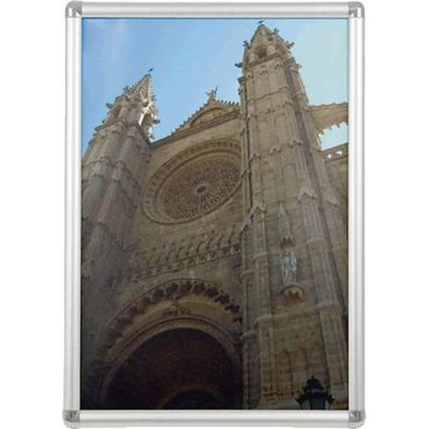 Franken Marco de fotos contemporáneo plateado formato A2