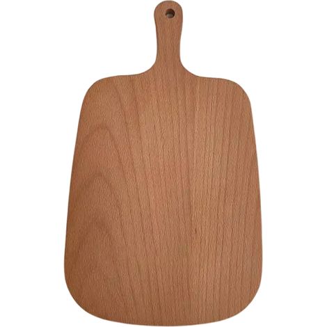 Planche à découper avec manche en hêtre, planche à découper en bois massif, planche à découper pour fruits, planche à découper murale sans peinture pour la cuisine. (1/5)