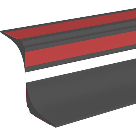 2M Bande d'étanchéité Silicone Pliable Barrage d'eau Seuil de Douche Joint Douche Barriere de Douche Retenue d'eau Anti Débordement pour Salle de Bain Evier Cuisine,25x15mm Noir(Deux Côtés Adhésifs) (1/5)