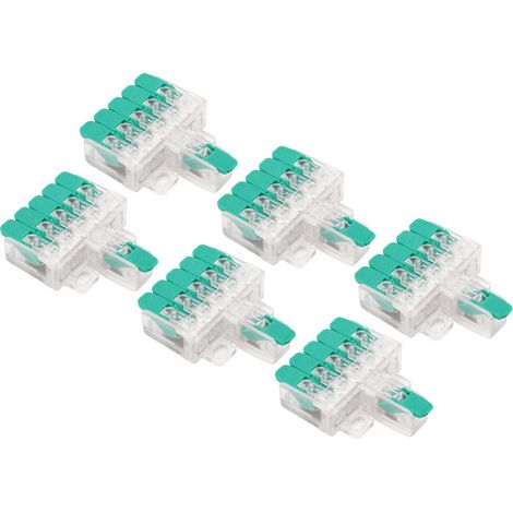 Connecteur de fil Y615G 1 entrée 5 sorties 0,5-6 mm², répartiteur rapide, 41 A 450 V, vendu par paquets de 10. (1/5)