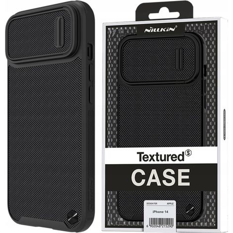 Nillkin Textured S Case iPhone 14 Schutzhülle mit Kameraschutz Schwarz (1/5)