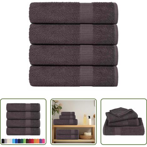 vidaXL Frottiertücher - Badetücher FROGN 4 Stk. Anthrazit 100x150 cm 360 g/m² (1/5)