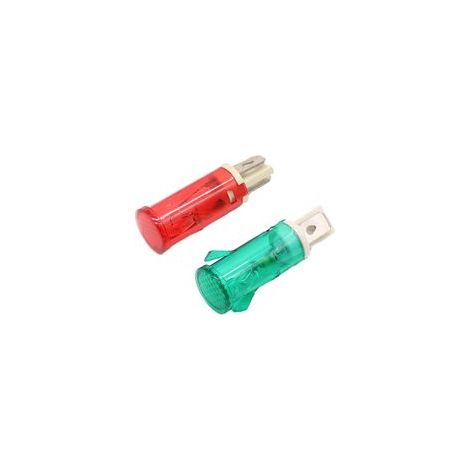 Indicatore luminoso 220V - Confezione da 2 - PP e rame - Montaggio a pannello da 12,7 mm - Elettrodomestici e industria - 4,1 x 1,4 cm (1/5)
