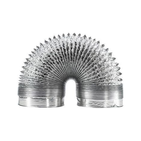 Tuyau ventilation en aluminium de 150 mm pour hotte aspirante, ventilateur tubulair(5 mètres de longueur) (1/5)