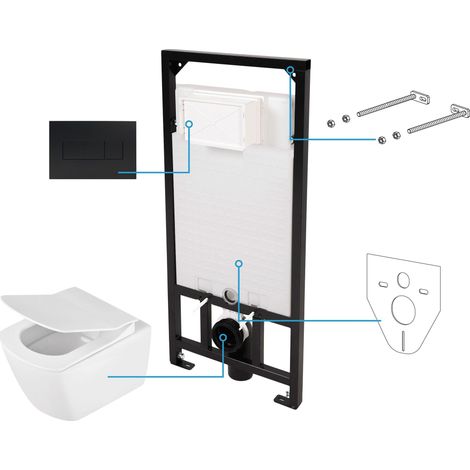 Deante Anemon Zero toilette suspendue blanc design rectangulaire