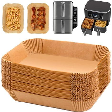 Plaque de cuisson pour friteuse Ninja Dual Zone XL SL400EU 9,5 L, 200 feuilles, compatible avec la friteuse NinjaAF300EU 7,6 L (1/4)