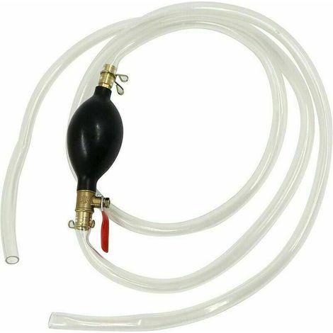 Pompa manuale portatile per il travaso di carburante con tubo di aspirazione da 2 metri: per acqua, benzina e altri liquidi. (1/4)